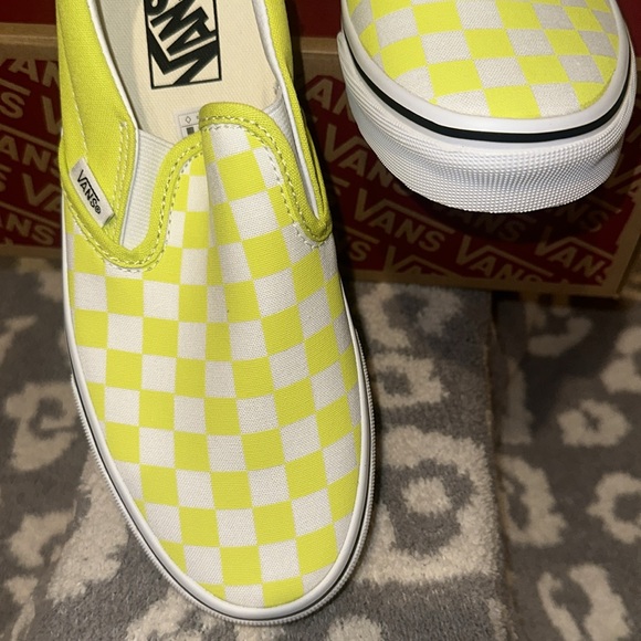 Vans Slip-On Checkerboard Skate Shoe Evening Primrose 😍 New 🆕 & Never Worn 😍 - Picture 16 of 17